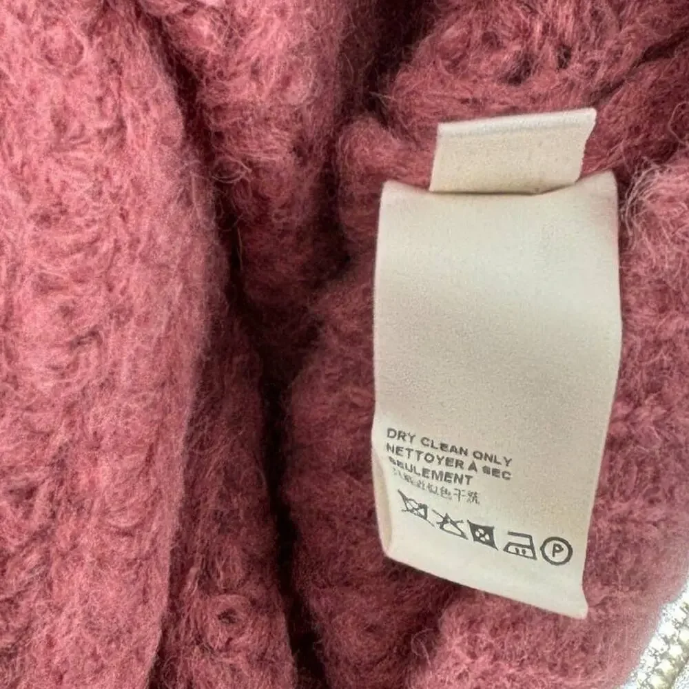 Free People Pink Rose Moonbeam V Neck Sweater